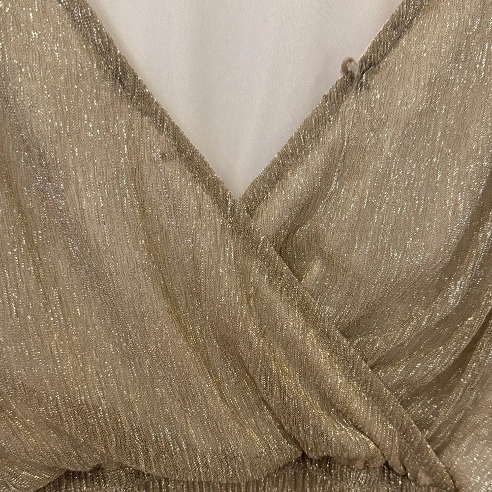 Habitual Metallic Gold sparkle Dress - Picture 4 of 6